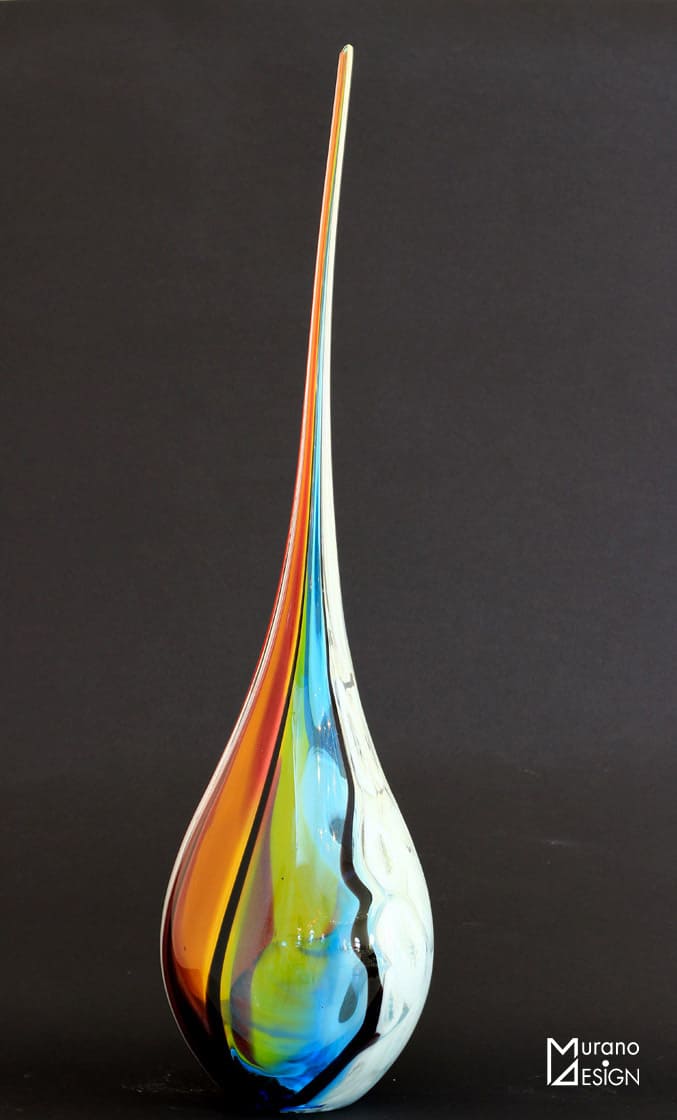 Vasi fantasia in diverse colorazioni in vetro di Murano realizzati da Vetreria Murano Design