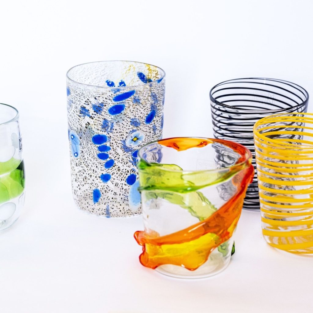 Bicchieri Colorati in Vetro di Murano