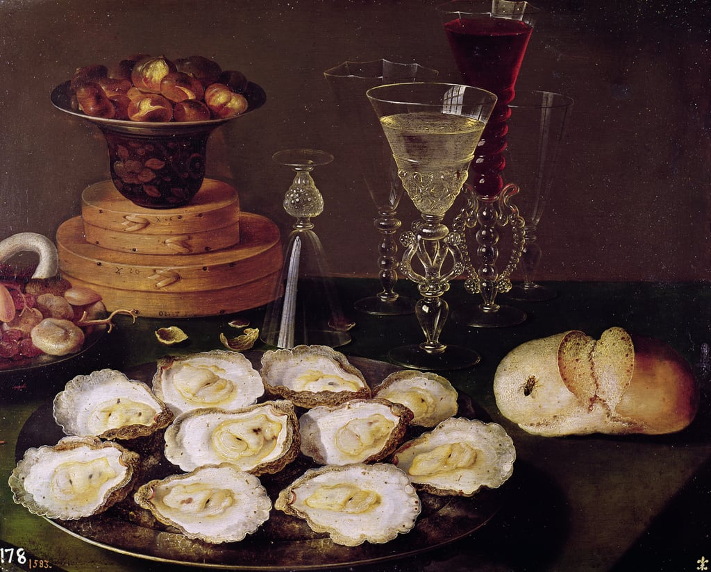 Natura morta con ostriche e bicchieri, 1606
(Still Life with Oysters and Glasses, 1606 )
Osias the Elder Beert