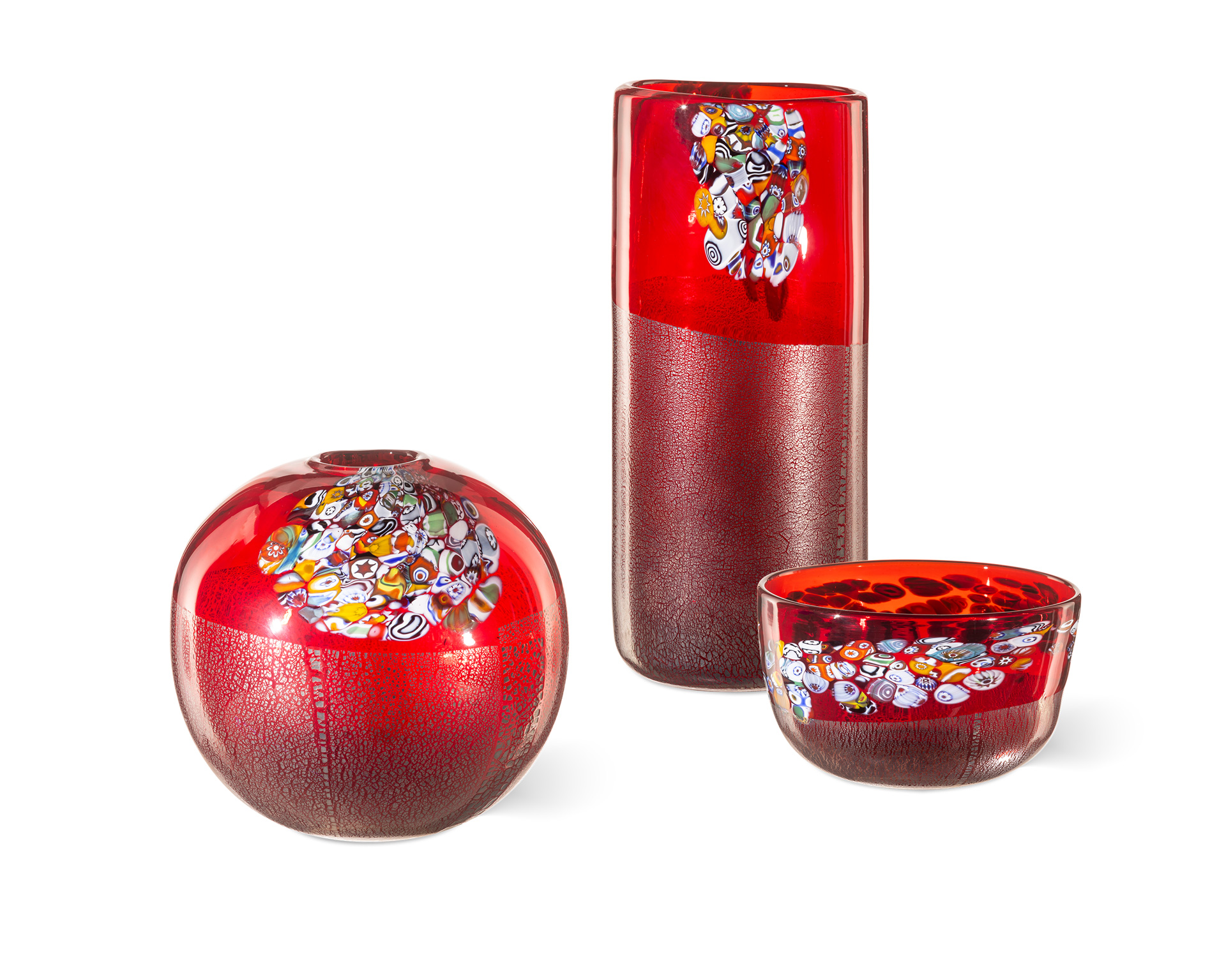 Vaso in vetro soffiato di Murano realizzati a mano