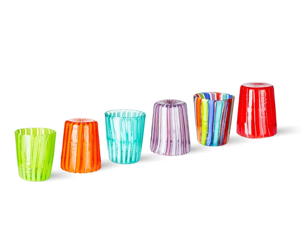 Colorful Murano glassware supplies for retail and hospitality